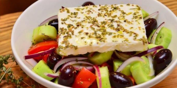 Salada grega clássica - receita