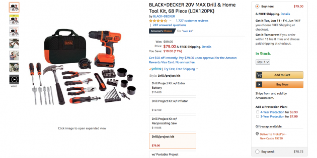 Black & Decker kit de ferramentas