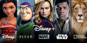 A Disney lançou on-line Filmes da Disney + e as novas séries do Universo Marvel e "Star Wars"