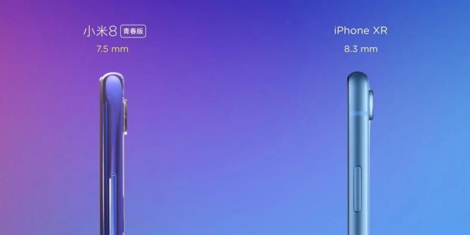 Xiaomi Mi 8 Lite: espessura