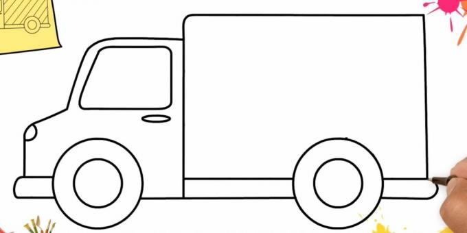Como desenhar um caminhão: finalizar a carroceria