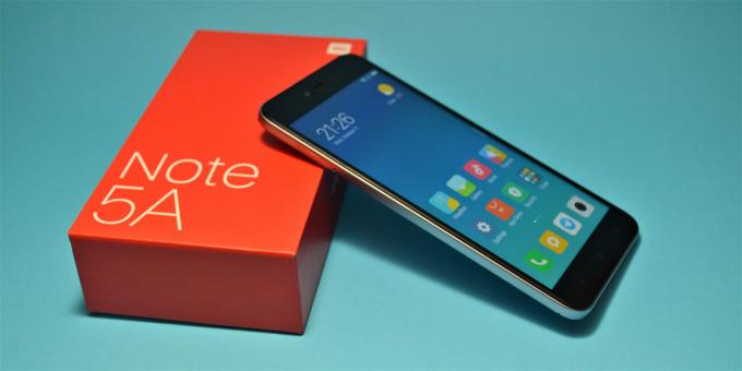 Visão geral Xiaomi redmi Nota 5a - um smartphone orçamento que pode disparar