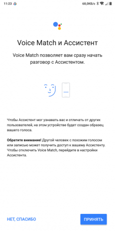«Google Assistant" em russo