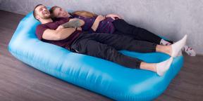 "Bevan gigante" - um sofá inflável duplo no seu bolso