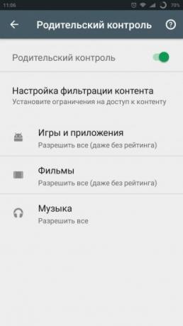 android do Google Play: Controlo Parental