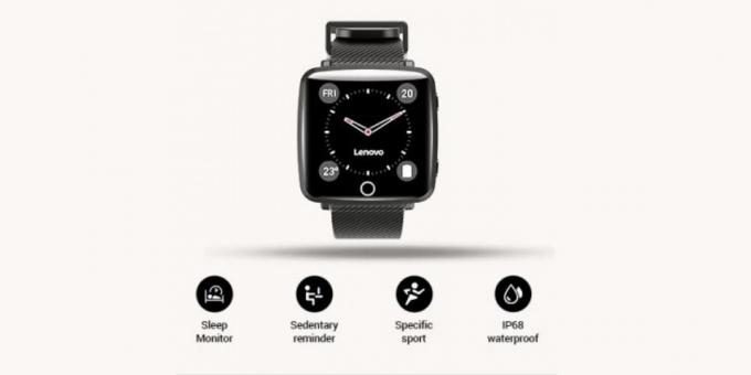 Smartwatch Lenovo Carme com um seletor clássico