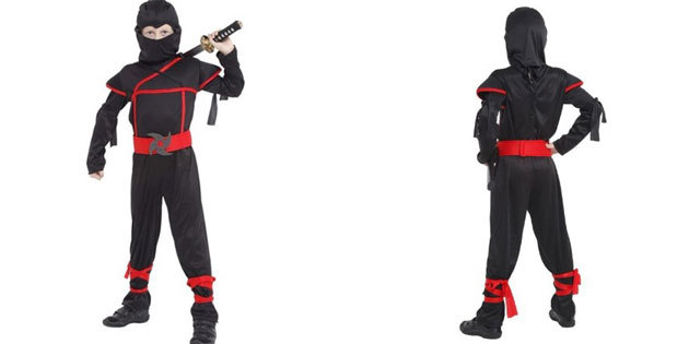 traje Ninja para o Halloween