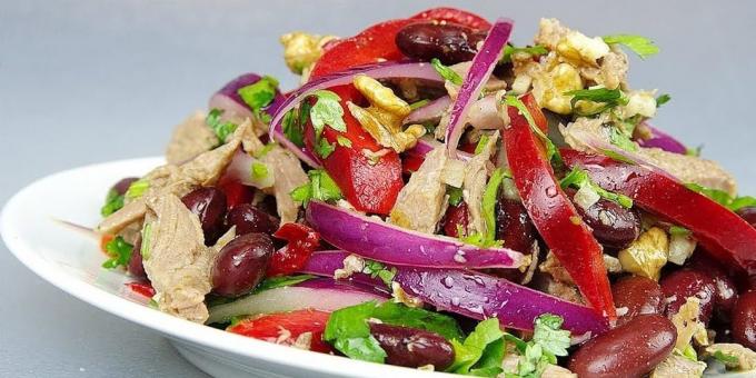 O que se preparar para o Ano Novo: 10 Salada deliciosa com feijão