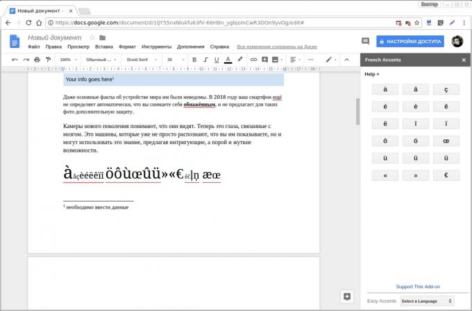 Google Docs Add-ons: Acentos Fácil