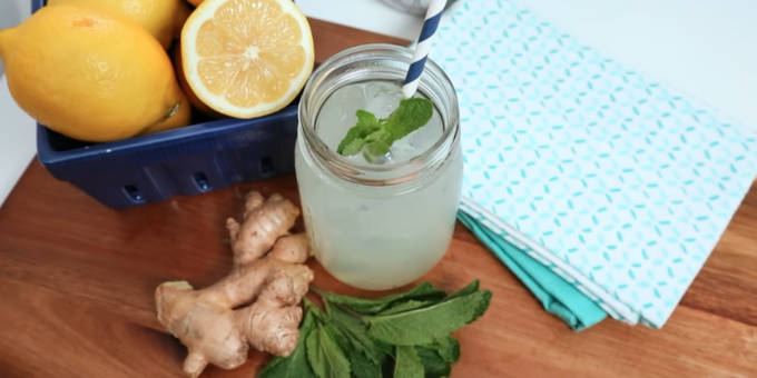 Ginger limonada de menta