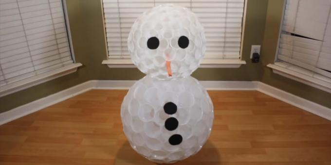 como fazer um boneco de neve: adicionar os olhos, nariz e botões