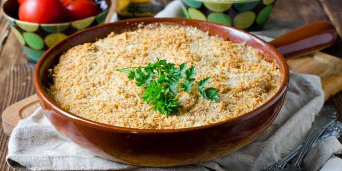 Caçarola de repolho com queijo