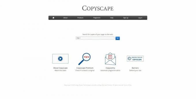 Verifique se o texto é único online: Copyscape