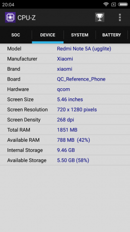 Xiaomi redmi Nota 5a: especificações técnicas
