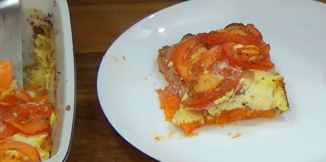 abóbora assada com tomate e queijo feta