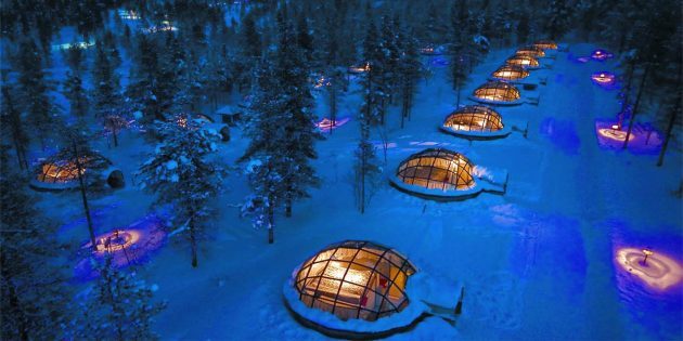 As casas de hotel com os esquimós, Finlândia