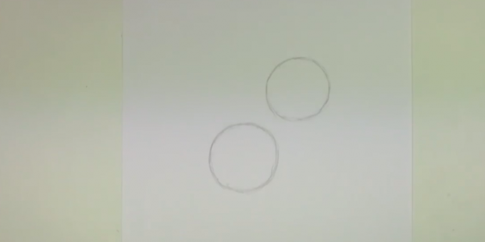 Desenhe dois círculos 