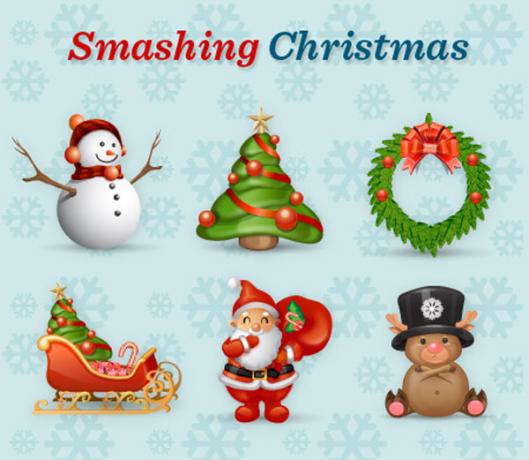 Ícone de Natal livre Smashing estabelecidos pela Editorial Smashing