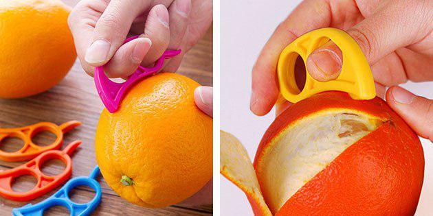 Um aparelho para a limpeza laranjas