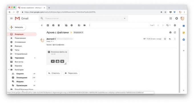 Modos de baixar arquivos para Dropbox: Lembre-se anexos do Gmail