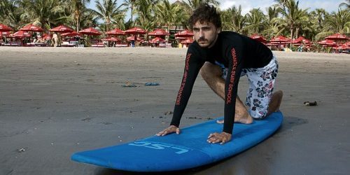 como aprender a surfar: líder perna