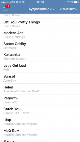 Como ouvir música no iPhone VKontakte 