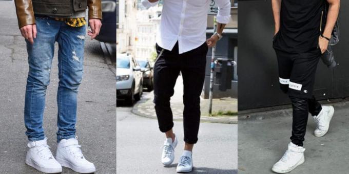 Moda sapatos masculinos: sapatilhas brancas