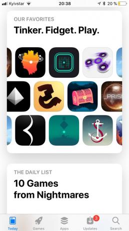 App Store no iOS 11: coleções