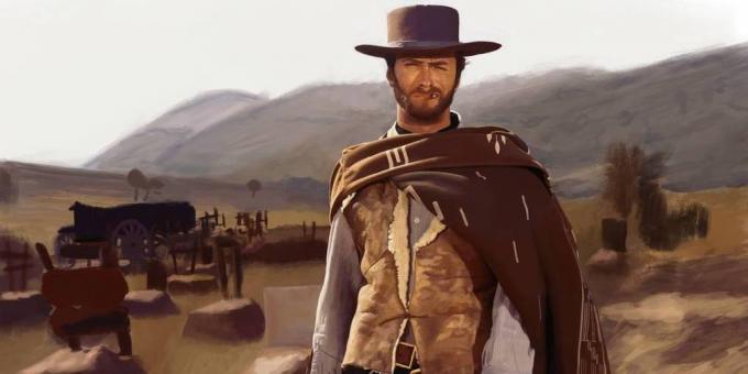 Clint Eastwood no filme "O Bom, o Mau eo Feio"
