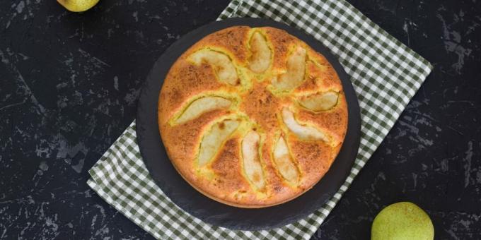 Torta de pêra e mascarpone