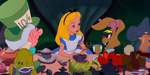 Ainda a partir do filme de animação "Alice in Wonderland" em 1951