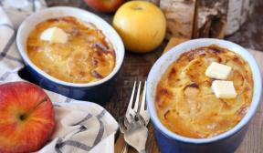 Clafoutis com maças e canela