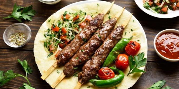 Kebab de carne paquistanesa