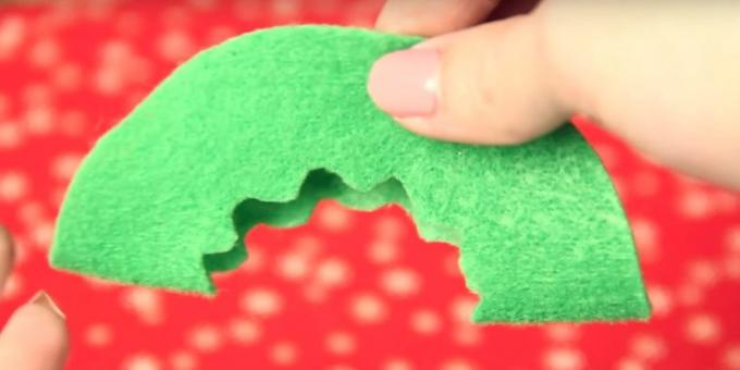 brinquedos de Natal com suas próprias mãos: fazer um padrão em um pedaço
