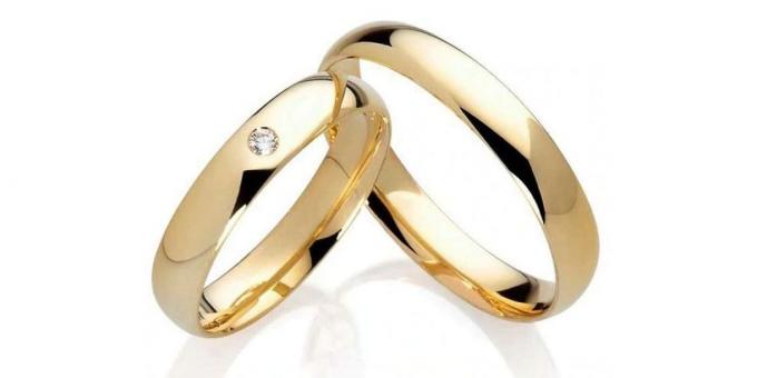Os anéis de casamento