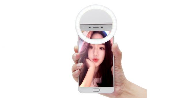 selfie anel LED
