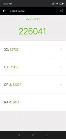 revisão Xiaomi Mi 8: AnTuTu
