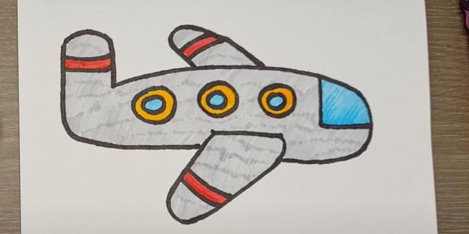 Como desenhar um avião: desenhando um avião com canetas hidrográficas