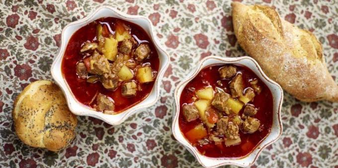 Os melhores pratos de carne: Sopa de goulash de Jamie Oliver
