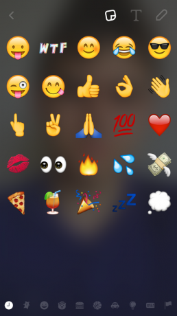 Adicionando Emoji em Snapchat
