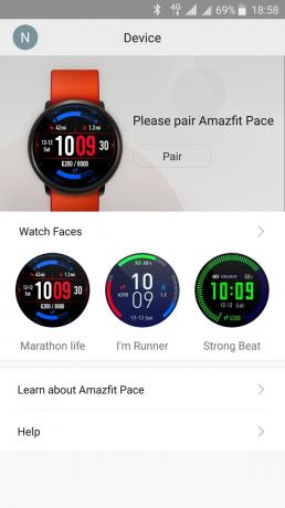 Xiaomi Amazfit Pace: Trabalho com aplicações