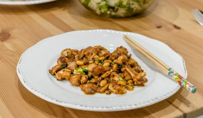 Frango frito kung pao