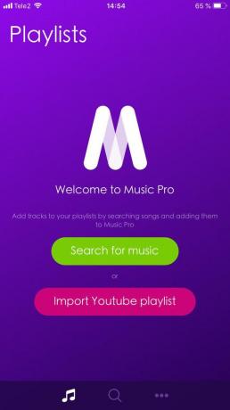 Para ouvir a música do Youtube to Music Pro não precisa digitar seu login e senha