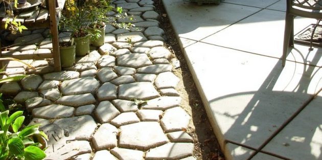 caminhos do jardim de concreto