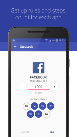 StepLock: norma passos para desbloquear Facebook