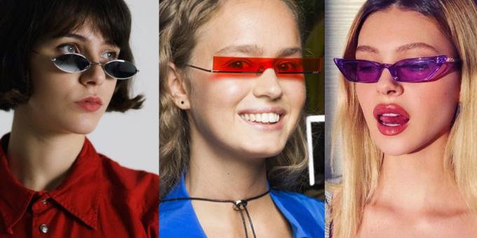 Óculos de sol das mulheres com lente horizontal estreita ( "Trinity")