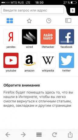Firefox para iOS: Compartilhar