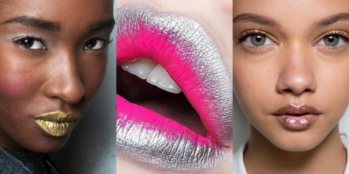 Nova maquiagem: lábios cores metálicas