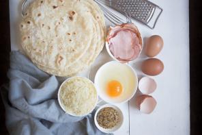 Receita para quesadillas para o pequeno almoço