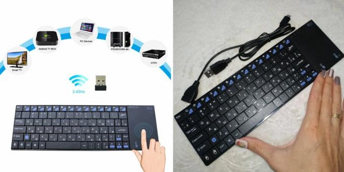 Envio rápido do AliExpress: teclado sem fio com touchpad